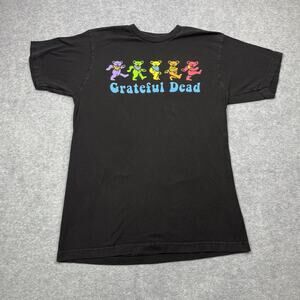 Grateful Dead Shirt Medium Black Dancing Bears Graphic Band Rock T-Shirt Tee
